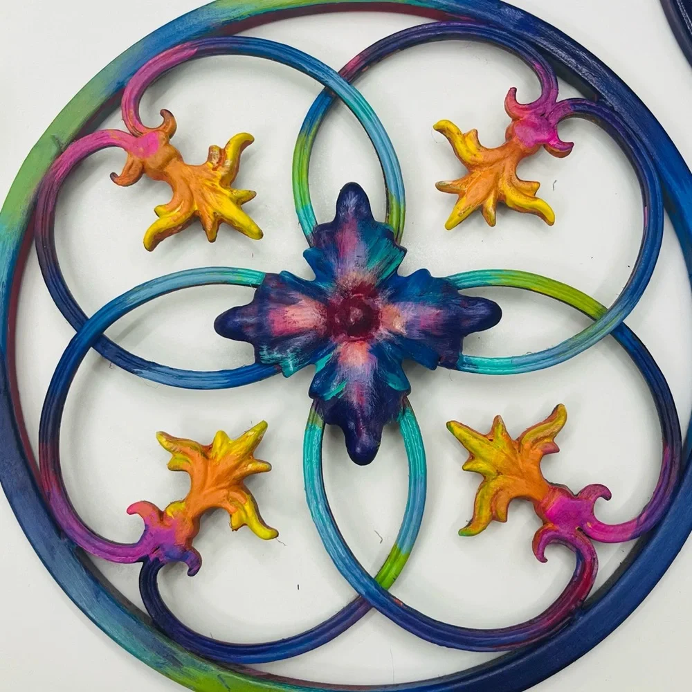 Ornate Rainbow Metal Wall Decor